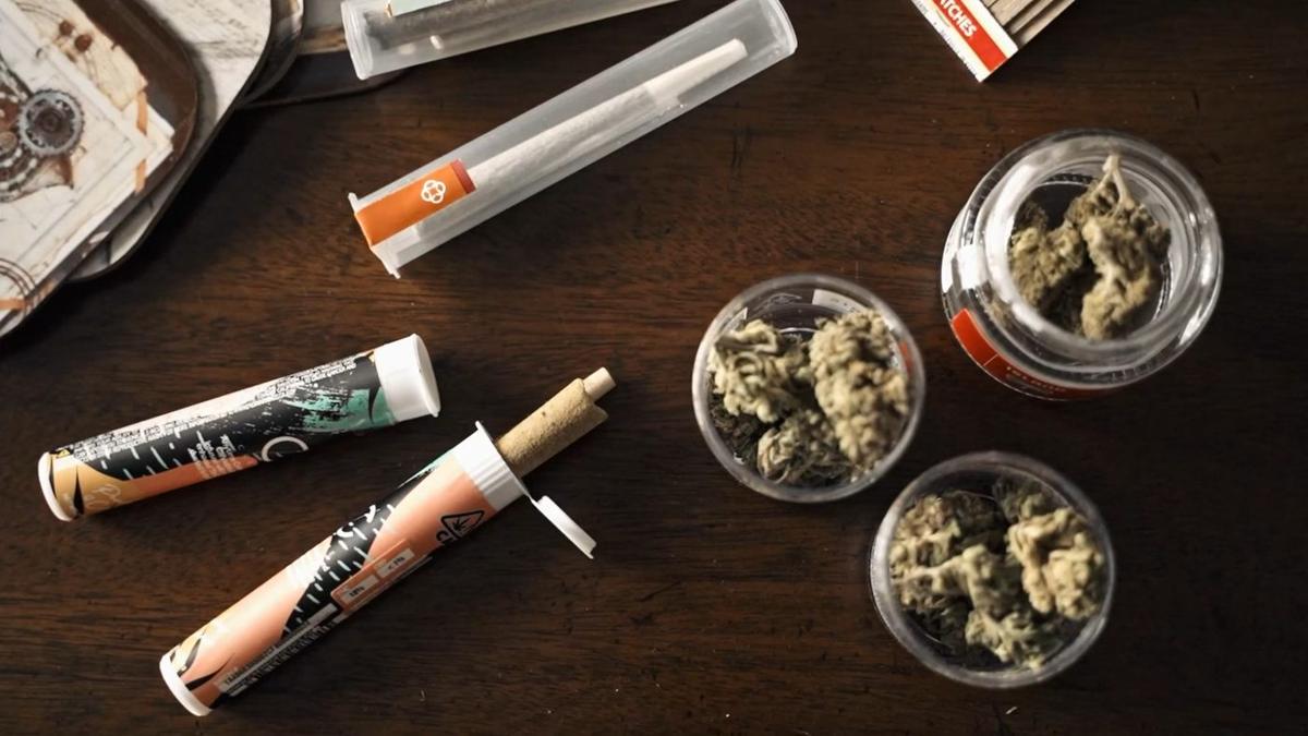 Pre-rolls and jars of cannabis flower